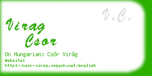 virag csor business card
